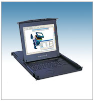 1U KVM Drawer w PS2 KVM Switch